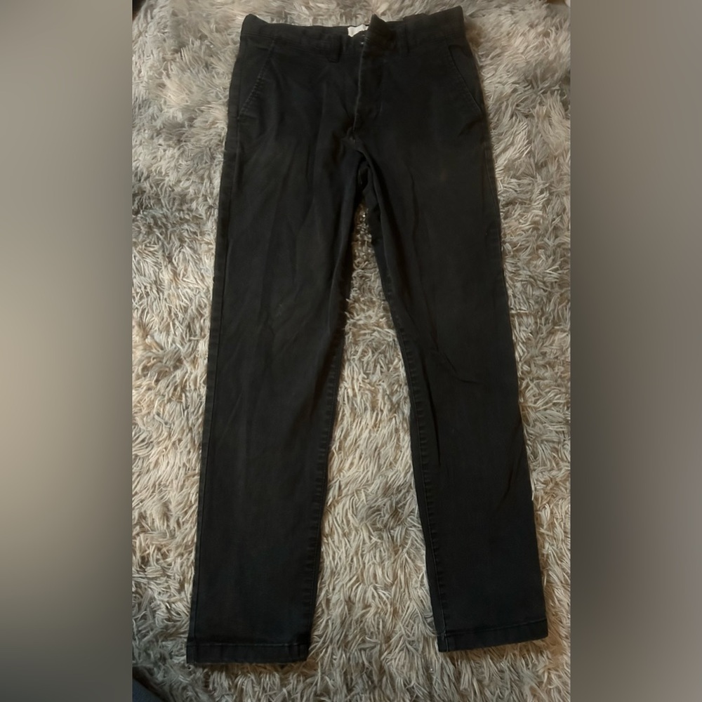 H&M Men's Black Straight-Leg Pants